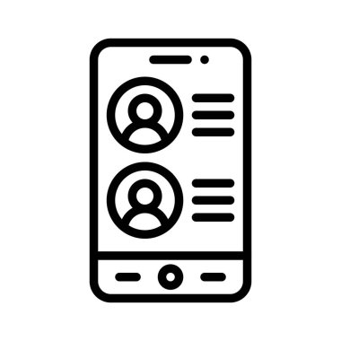 İleti Uygulaması simgesi, mobil uygulama vektör illüstrasyonu