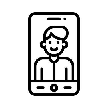 Kullanıcı profili Uygulama simgesi, mobil uygulama ile ilgili vektör çizimi