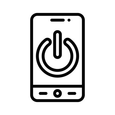 Güç işareti simgesi, mobil uygulama vektör illüstrasyonuName