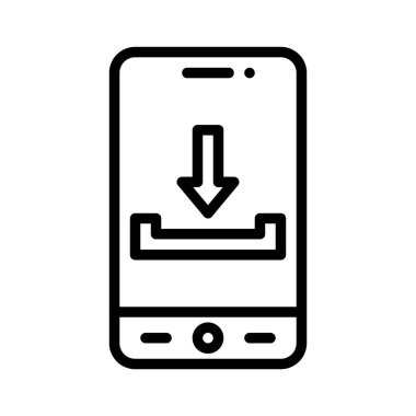 Simge indir veya kaydet, mobil uygulama vektör illüstrasyonuName