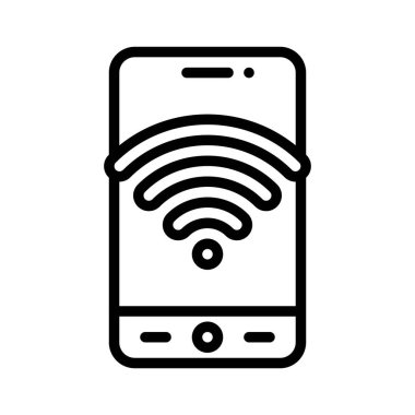 Wifi bağlantı simgesi, mobil uygulama vektör illüstrasyonuName