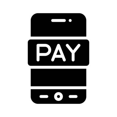 Ödeme Uygulaması simgesi, mobil uygulama vektör çizimi