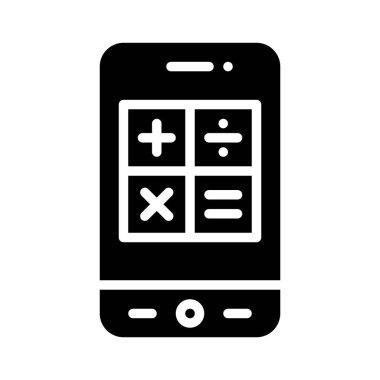 Matematik simgesi, mobil uygulama vektör illüstrasyonuName