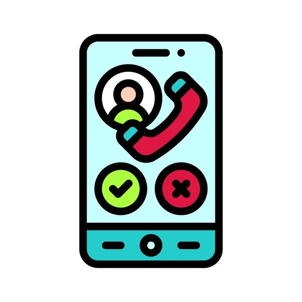 Video Call Voice Call App Icon Mobile Application Related Vector — 스톡 벡터