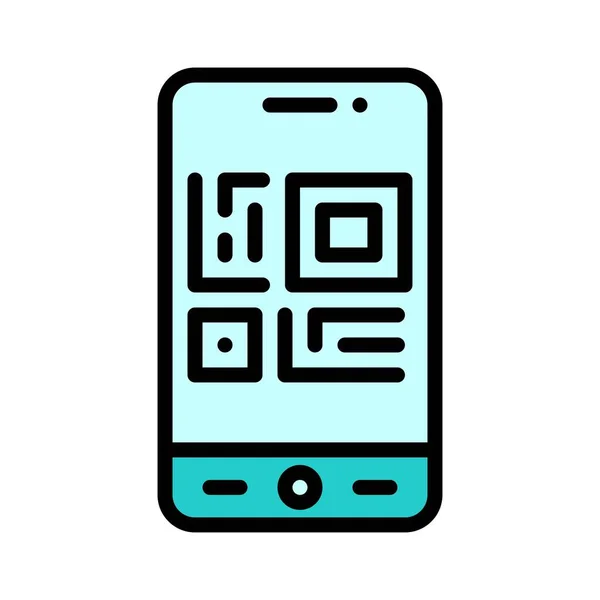 Code Scansymbol Vektor Illustration Für Mobile Anwendungen — Stockvektor