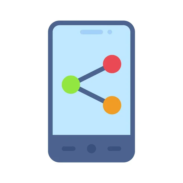 Symbol Der Social Media App Vektorillustration Für Mobile Anwendungen — Stockvektor