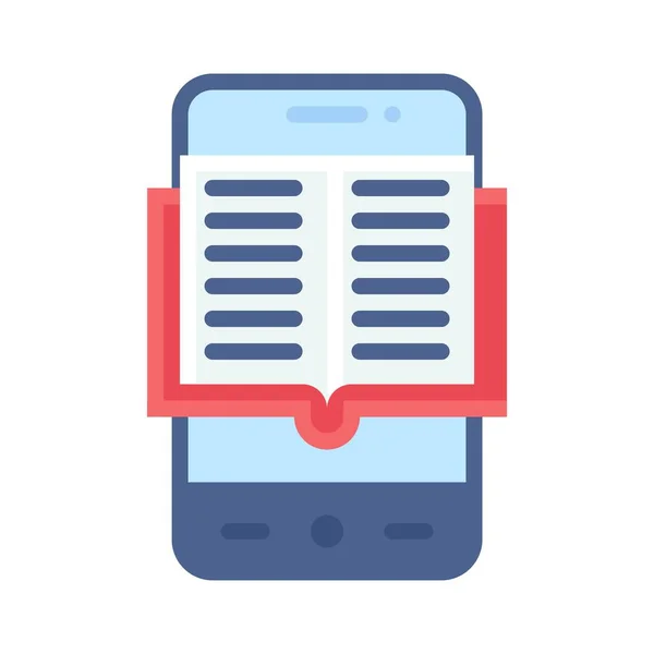 Buchhandlung App Symbol Mobile Anwendung Bezogene Vektorillustration — Stockvektor