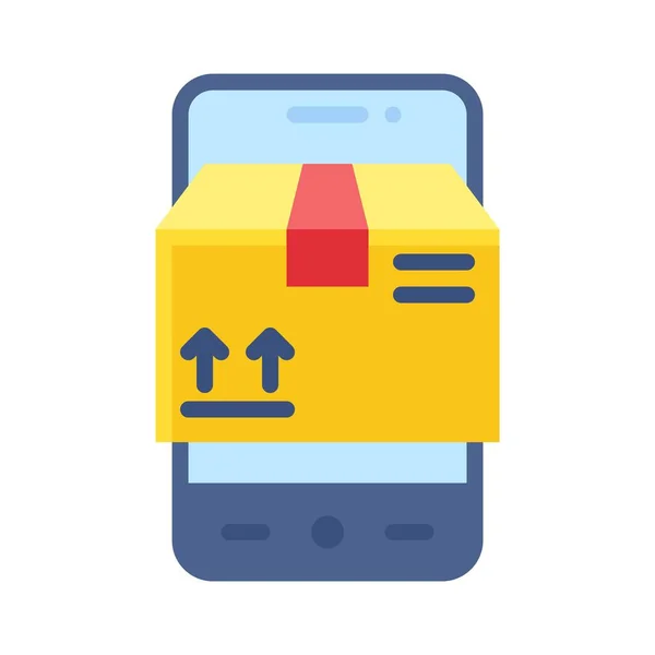 Logistic App Symbol Mobile Anwendung Bezogene Vektorillustration — Stockvektor