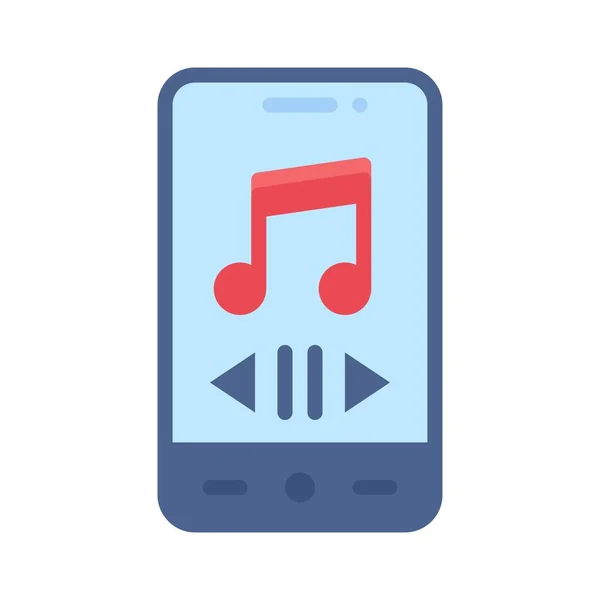 Muziek App Icoon Mobiele Applicatie Gerelateerde Vector Illustratie — Stockvector