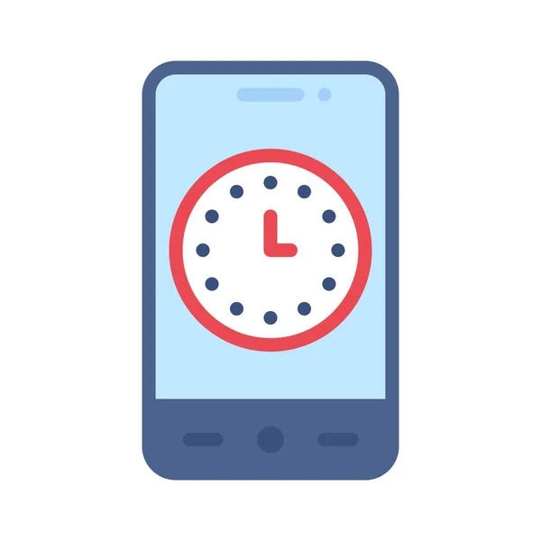 Clock App Icon Mobile Application Related Vector Illustration — 스톡 벡터