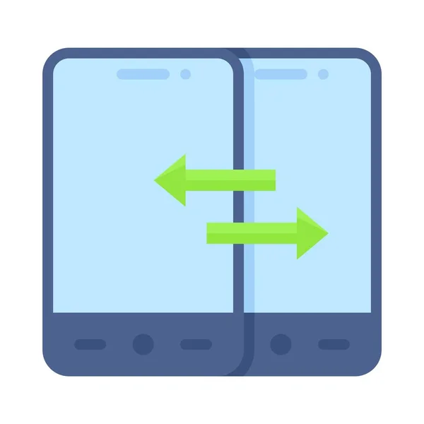 Datenübertragungssymbol Mobile Anwendung Bezogene Vektorillustration — Stockvektor