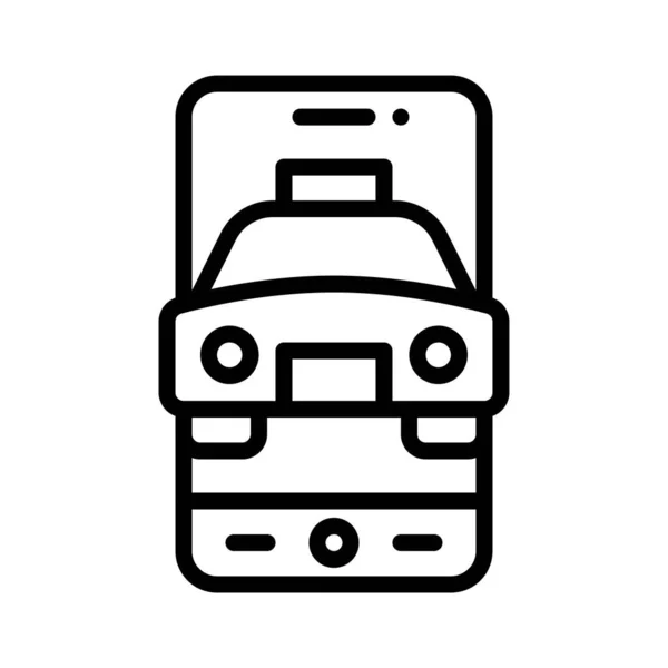Taksi Uygulaması Simgesi Mobil Uygulama Vektör Illüstrasyonuname — Stok Vektör
