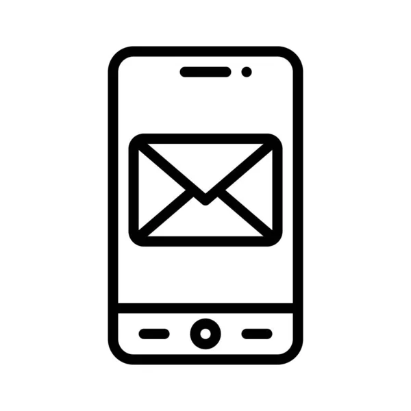 Email App Ikon Mobil Alkalmazás Kapcsolódó Vektor Illusztráció — Stock Vector