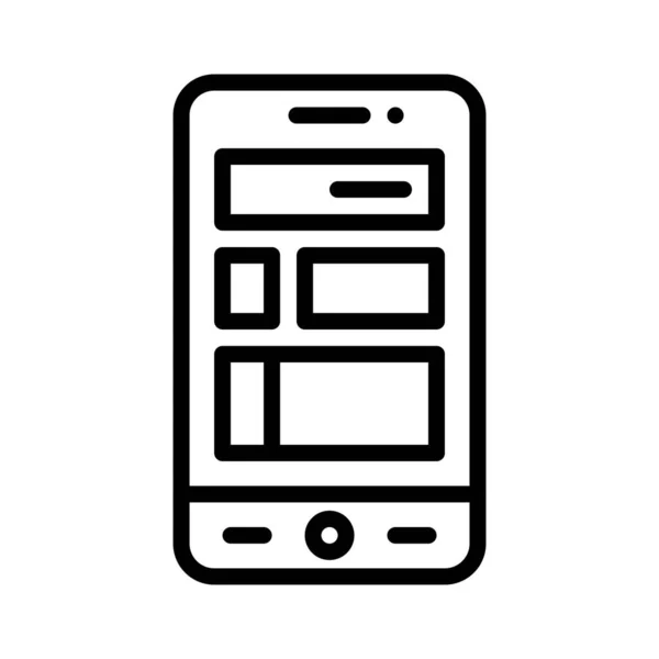 Піктограма Функцій Мобільного Телефону Пов Язана Мобільними Додатками Векторні Ілюстрації — стоковий вектор