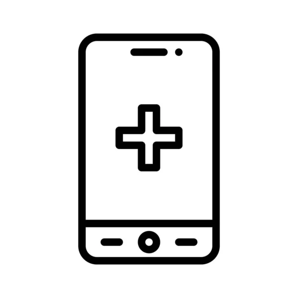 Medical Service App Icoon Mobiele Applicatie Gerelateerde Vector Illustratie — Stockvector