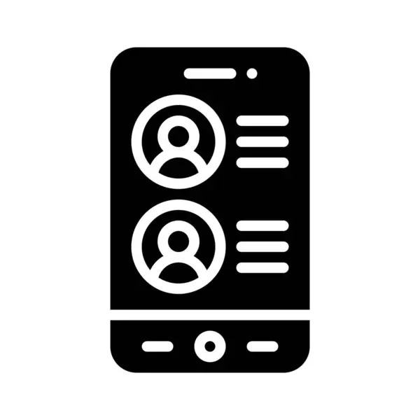 Messaging App Symbol Mobile Anwendung Bezogene Vektorillustration — Stockvektor