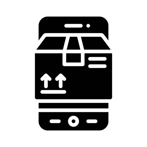 Logistisk App Ikon Mobil Applikation Relaterade Vektor Illustration — Stock vektor