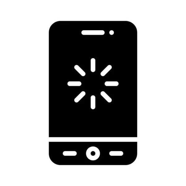 Laden Des Bildschirmsymbols Mobile Anwendung Bezogene Vektorillustration — Stockvektor