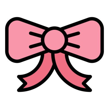 Kurdele simgesi, doğum günü ve partiyle ilgili vektör illüstrasyonu