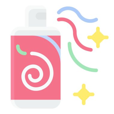 Aptal İfade simgesi, doğum günü ve partiyle ilgili vektör illüstrasyonu