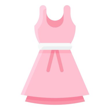 Parti elbise simgesi, doğum günü ve partiyle ilgili vektör illüstrasyonu