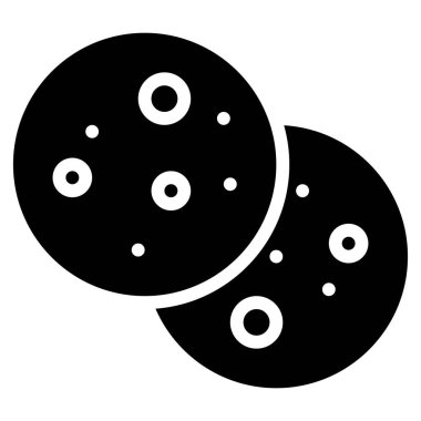 Kurabiye simgesi, doğum günü ve partiyle ilgili vektör illüstrasyonu