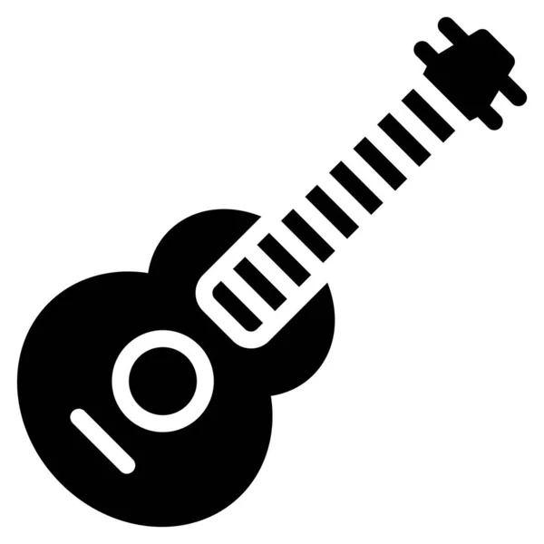 Icône Guitare Illustration Vectorielle Liée Anniversaire Fête — Image vectorielle
