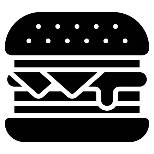 Іконка Гамбургер День Народження Вечірка Векторні Ілюстрації — стоковий вектор