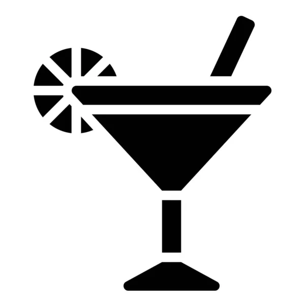 Cocktail Ikone Geburtstags Und Party Bezogene Vektorillustration — Stockvektor