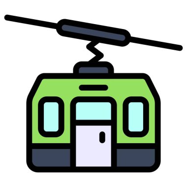 Hava kaldırma simgesi, ulaşımla ilgili vektör illüstrasyonu