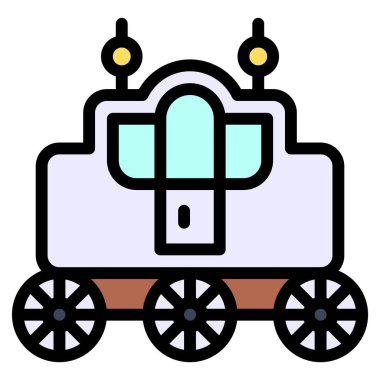 Taşıma simgesi, ulaşım bağlantılı vektör illüstrasyonu