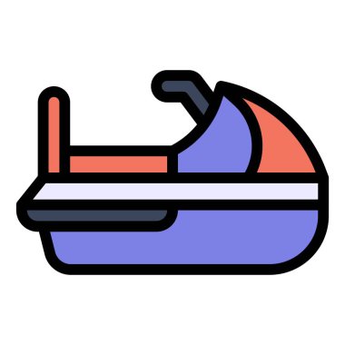 Kişisel su sanatları simgesi, ulaşım vektörü illüstrasyonu