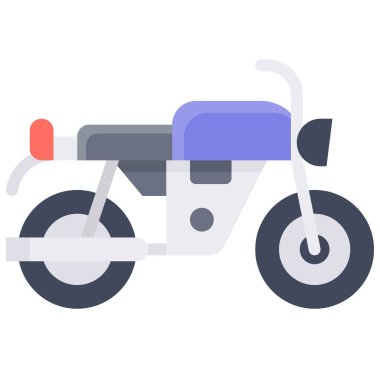 Chopper simgesi, ulaşımla ilgili vektör illüstrasyonu