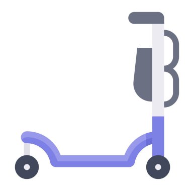 Elektrik Scooter simgesi, ulaşımla ilgili vektör illüstrasyonu