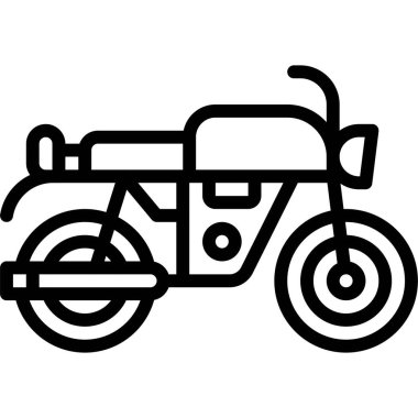 Chopper simgesi, ulaşımla ilgili vektör illüstrasyonu