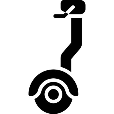 Uçan kaykay simgesi, ulaşımla ilgili vektör illüstrasyonu