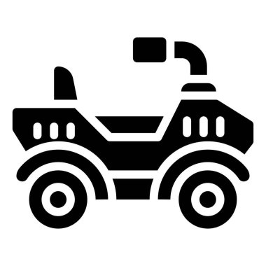 Tüm arazi aracı simgesi, ulaşım vektörü illüstrasyonu