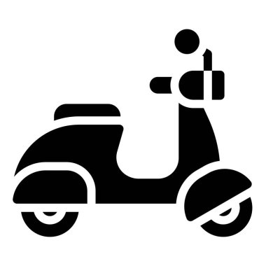 Motosiklet simgesi, ulaşımla ilgili vektör illüstrasyonu