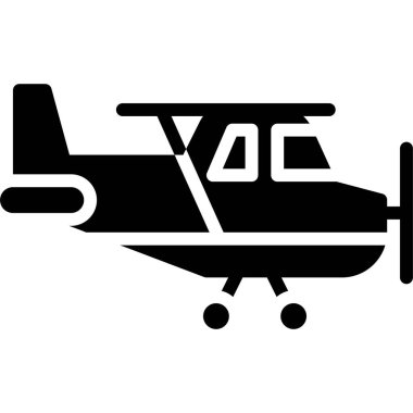 Uçak simgesi, ulaşımla ilgili vektör illüstrasyonu