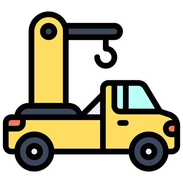 Sleepwagen Pictogram Transport Gerelateerde Vector Illustratie — Stockvector