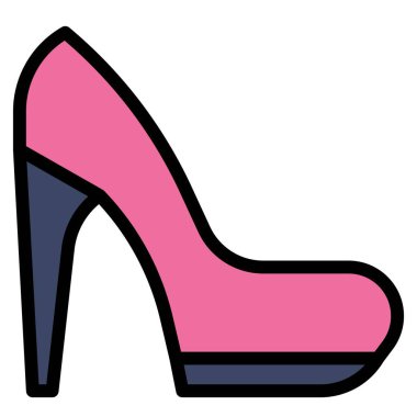 Yüksek topuklu ayakkabı ikonu, Uluslararası Kadın Günü illüstrasyonuyla ilgili