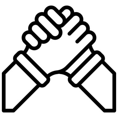 El sıkışma simgesi, Uluslararası Kadın Günü bağlantılı vektör illüstrasyonu