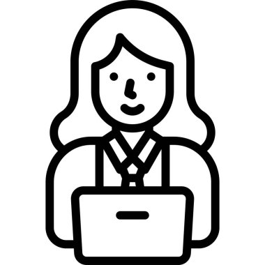 Çalışan kadın simgesi, Uluslararası Kadınlar Günü İlgili vektör illüstrasyonu