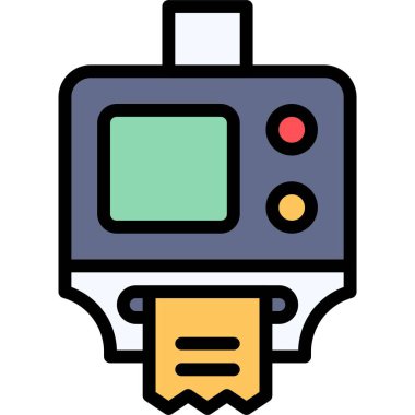 Park sayacı simgesi, otoparkla ilgili vektör illüstrasyonu