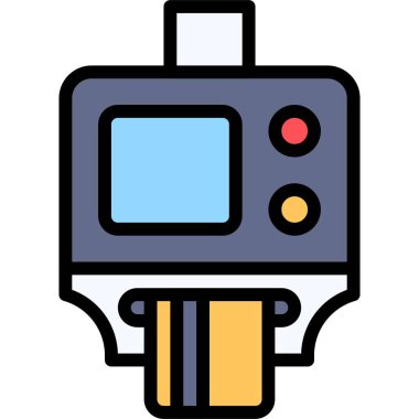 Park sayacı simgesi, otoparkla ilgili vektör illüstrasyonu