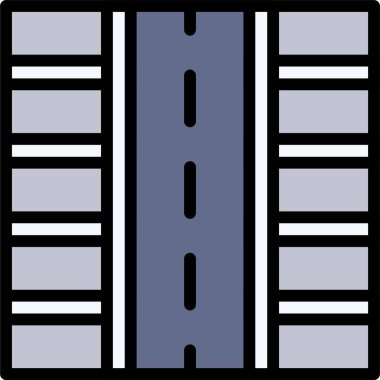 Yol kenarı park alanı simgesi, park alanı ile ilgili vektör illüstrasyonu