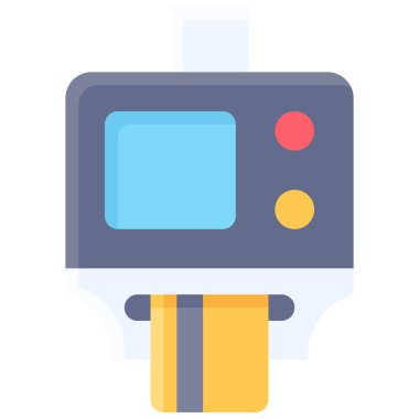 Park sayacı simgesi, otoparkla ilgili vektör illüstrasyonu