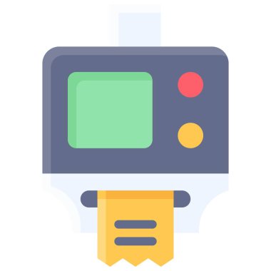 Park sayacı simgesi, otoparkla ilgili vektör illüstrasyonu