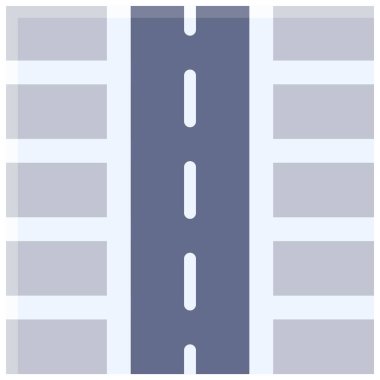 Yol kenarı park alanı simgesi, park alanı ile ilgili vektör illüstrasyonu