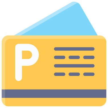 Park Kart simgesi, park alanı ile ilgili vektör illüstrasyonu